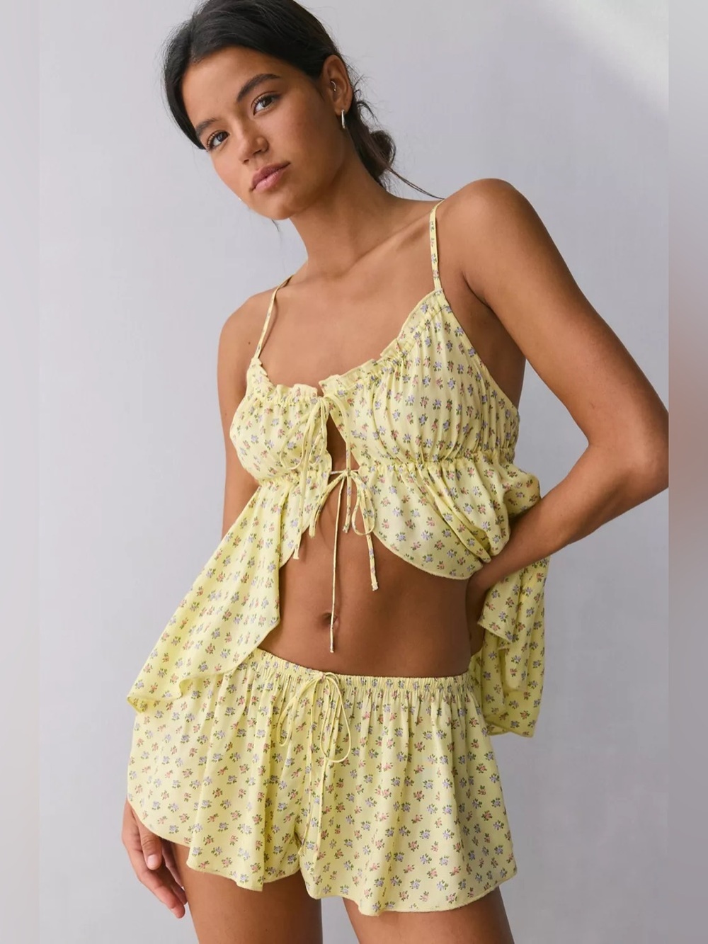 Urban Outfitters Out From Under Hydra Tie-Front Flyaway Cami